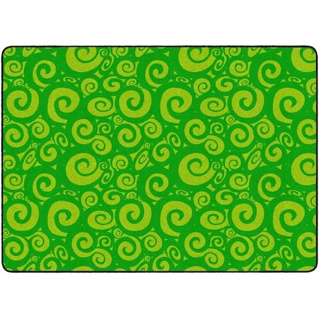 Flagship Carpets Flagship Carpets FE388-32A 6 x 8 ft. 4 Swirl Tone on Tone Rug; Lime - Rectangle FE388-32A